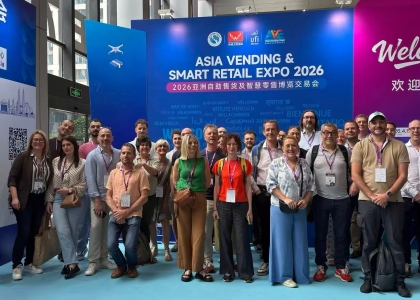 4月9日，2026第十三届亚洲自助售货及智慧零售博览会（AVE2026）在广州保利世贸博览馆盛大启幕，法国采购团莅临现场参观洽谈。